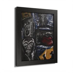 Abstract Urban Art Framed Poster Radio Bemba — Multi-Color Street Vibe Wall Art