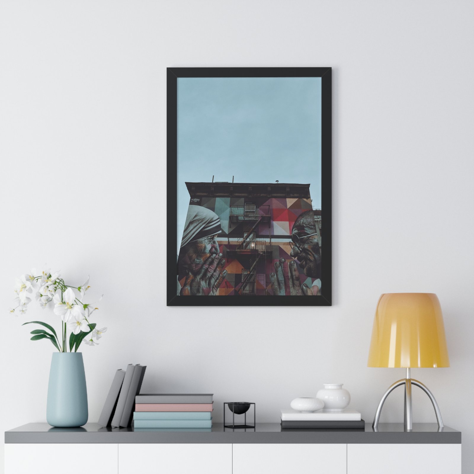 Urban Street Art Framed Poster — Vertical Mural Photography Print - Image 6