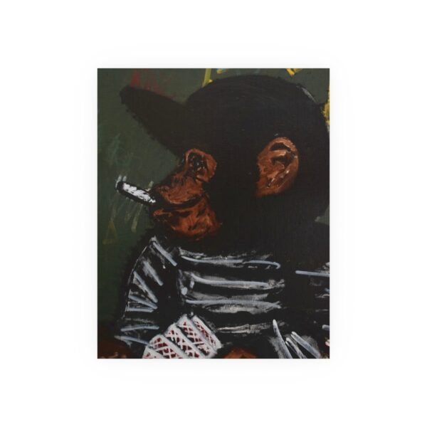 Dark Monkey Smoking Poster — Satin/Archival Matte Art Print