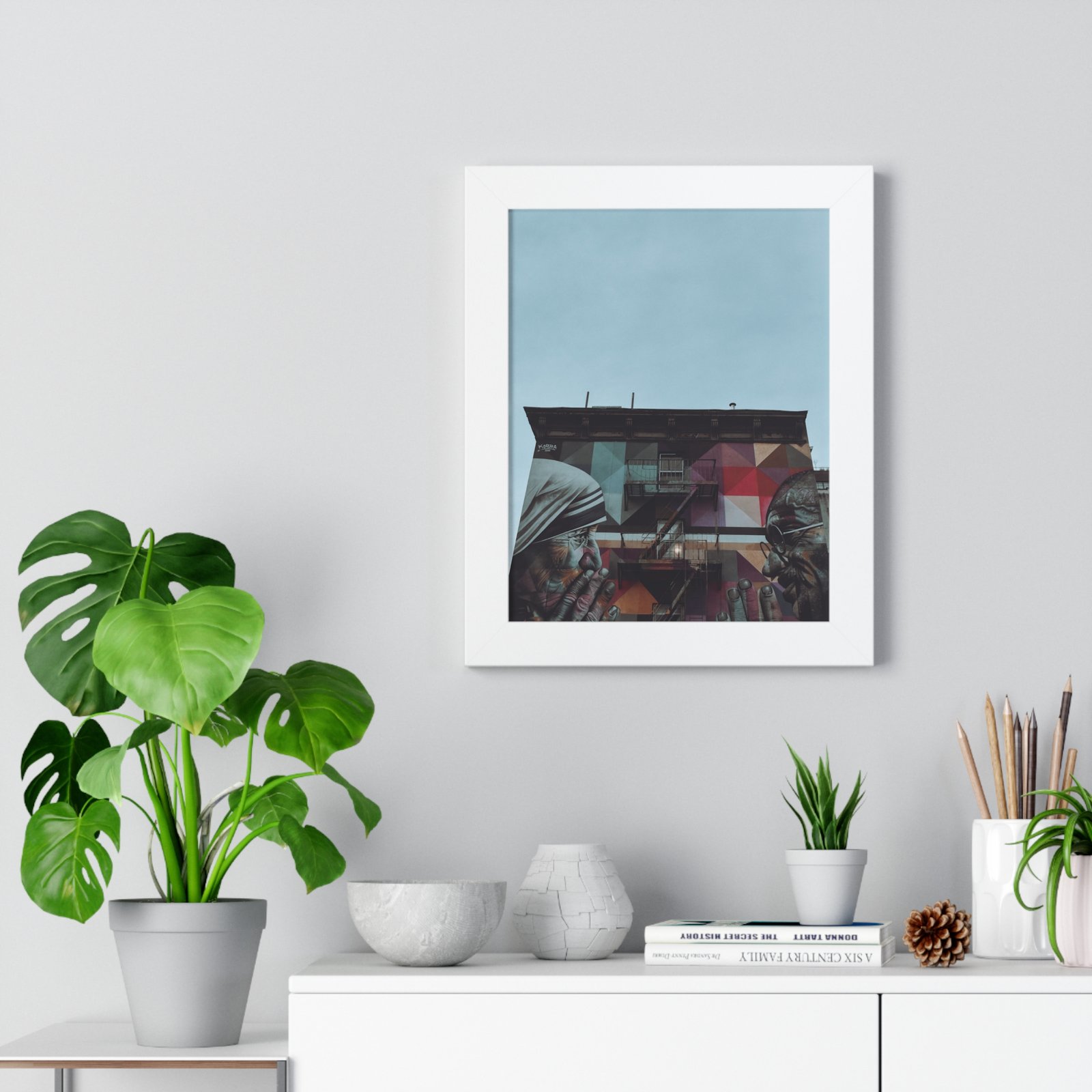 Urban Street Art Framed Poster — Vertical Mural Photography Print - Image 8