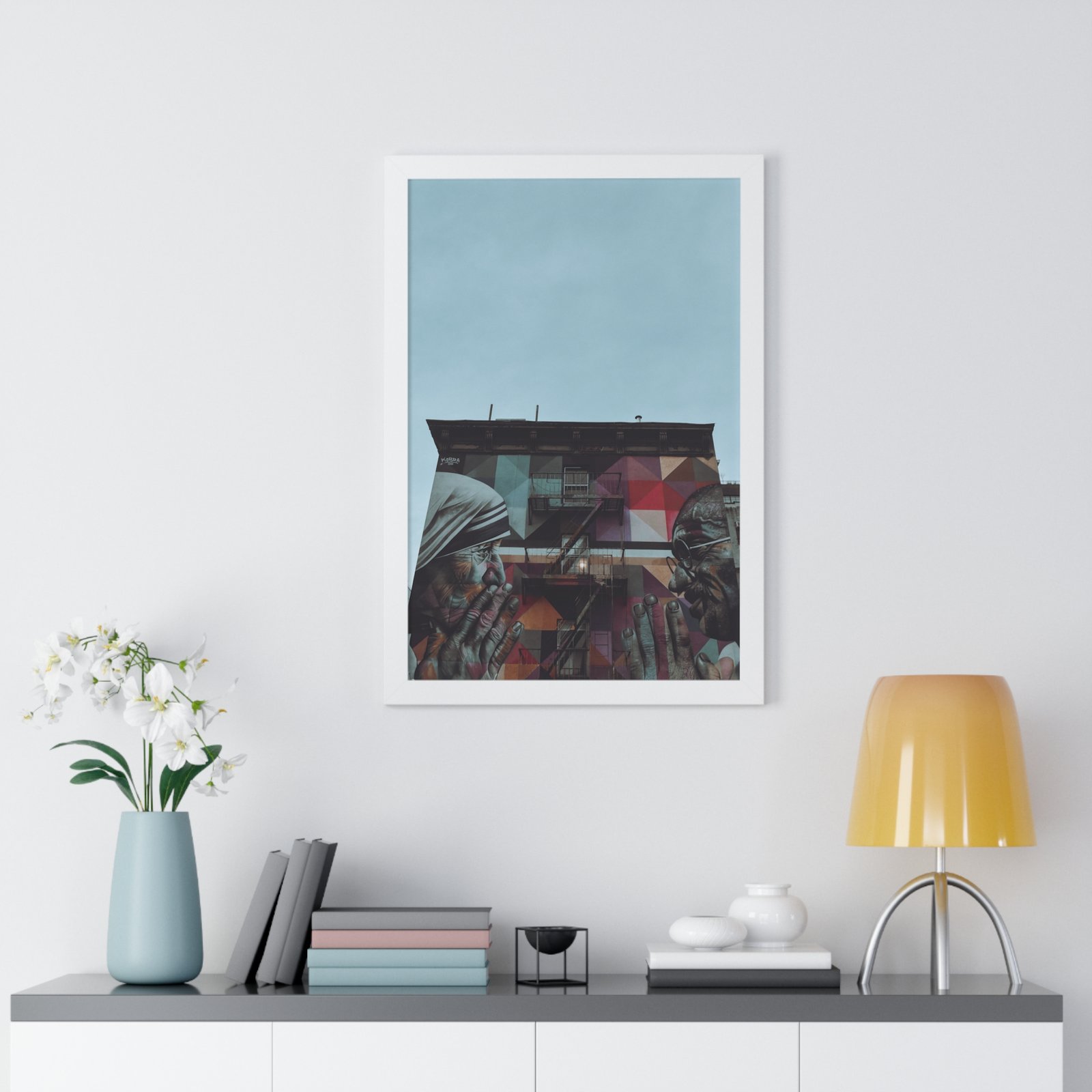 Urban Street Art Framed Poster — Vertical Mural Photography Print - Image 12