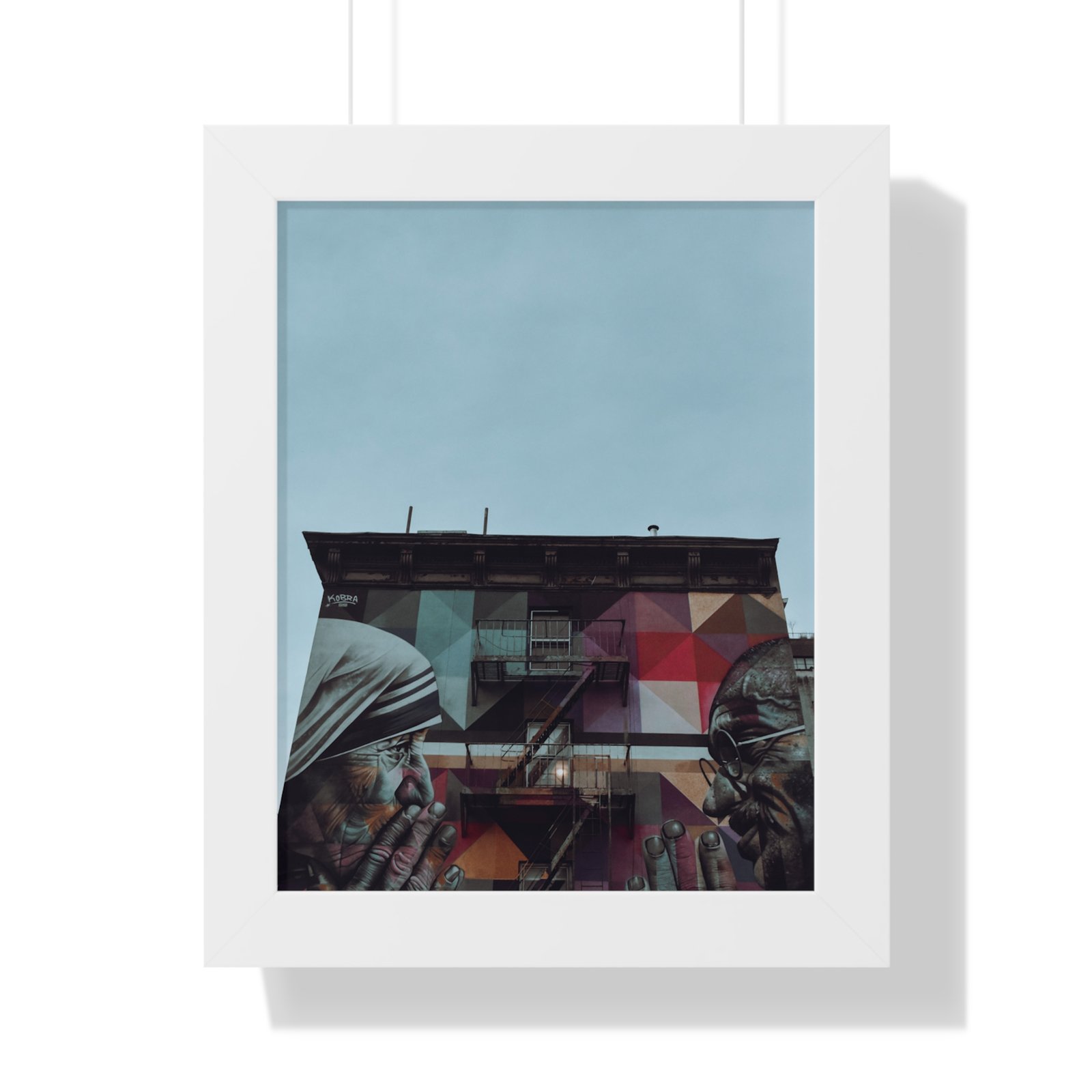 Urban Street Art Framed Poster — Vertical Mural Photography Print - Image 7