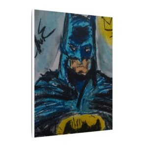 Dark Knight Canvas Art Print — Moody Superhero Matte Stretched Canvas