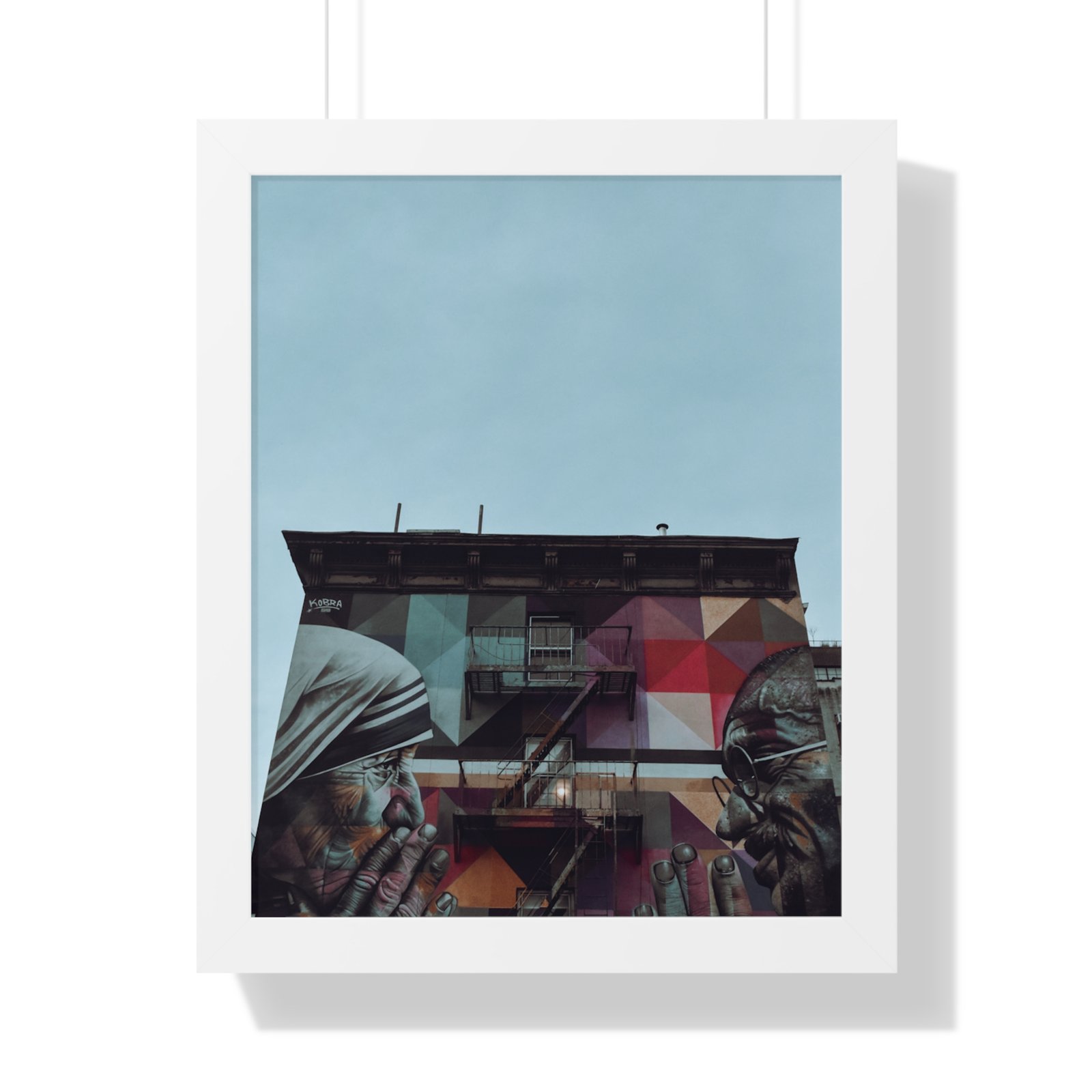Urban Street Art Framed Poster — Vertical Mural Photography Print - Image 9