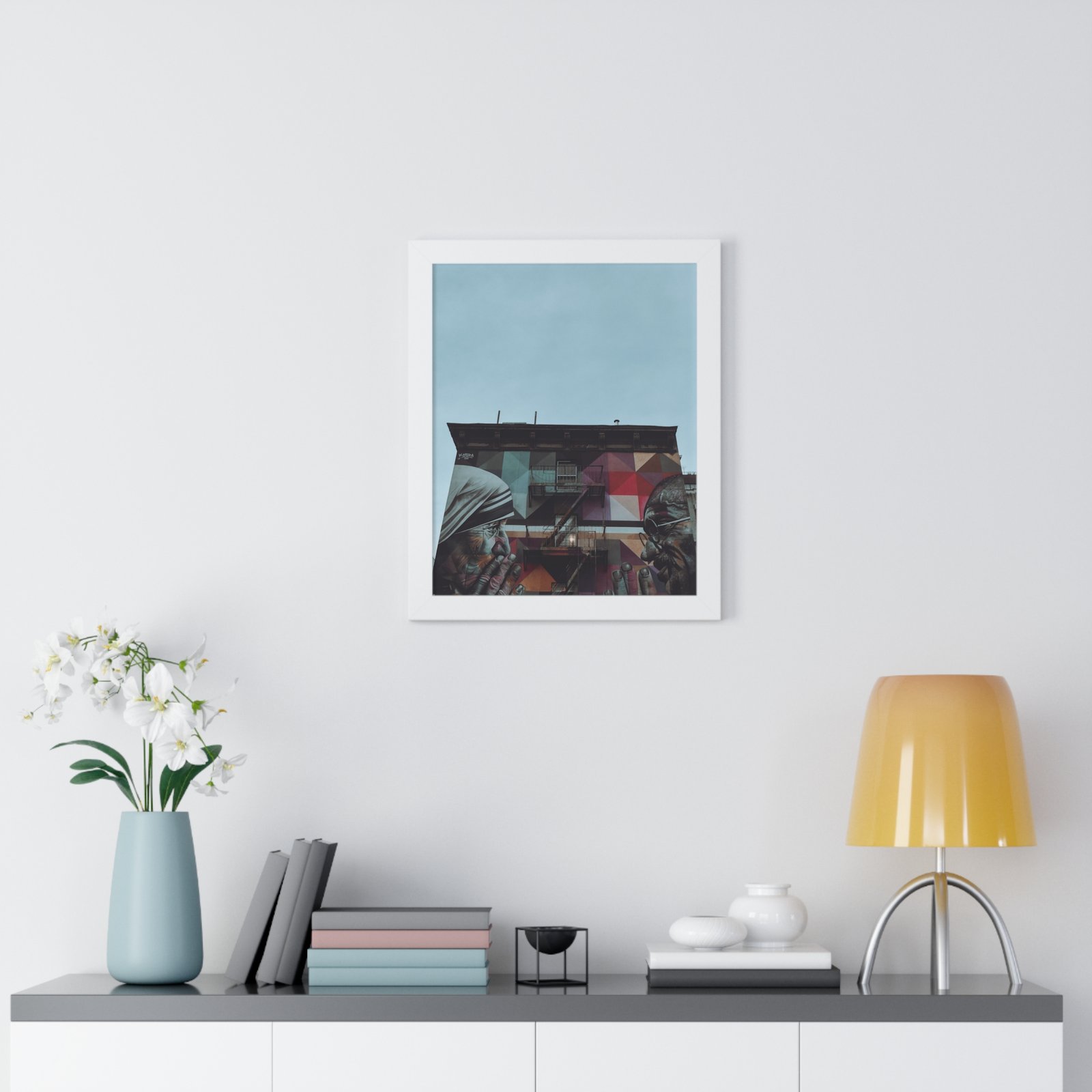 Urban Street Art Framed Poster — Vertical Mural Photography Print - Image 10