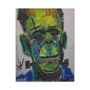 Frankenstein Portrait Matte Canvas Print — Stretched 1.25"
