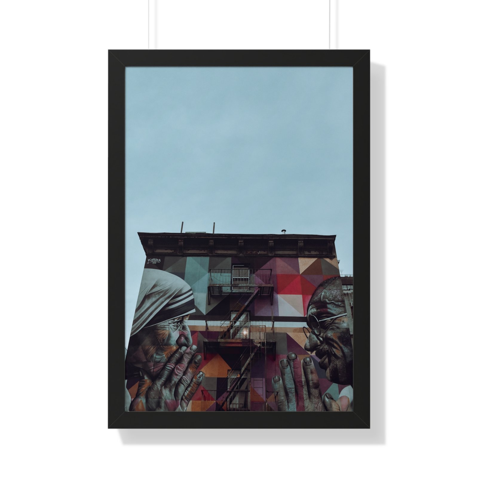 Urban Street Art Framed Poster — Vertical Mural Photography Print - Image 5